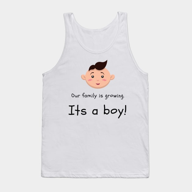 Love this 'Our family is growing. Its a boy' t-shirt! Tank Top by Valdesigns